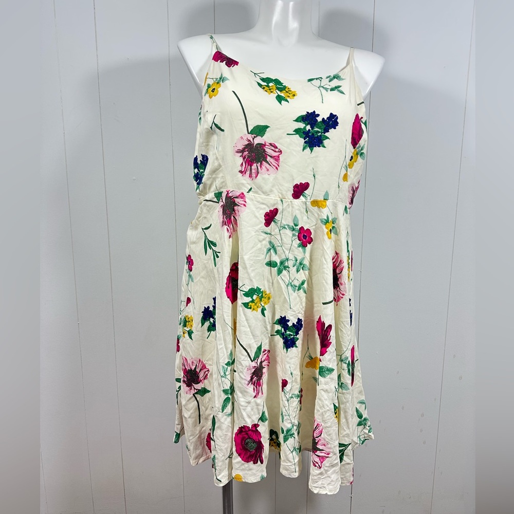 NWT Old Navy XXL Floral Babydoll Mini Dress Sundress Smocked Skater Indie Y2K